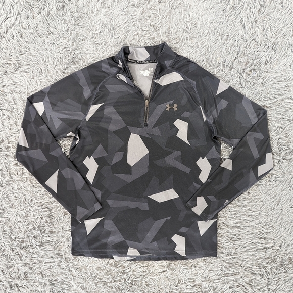 Under Armour Other - Under Armour Sweatshirt Men's Large Black Gray Pullover Quarter Zip Run